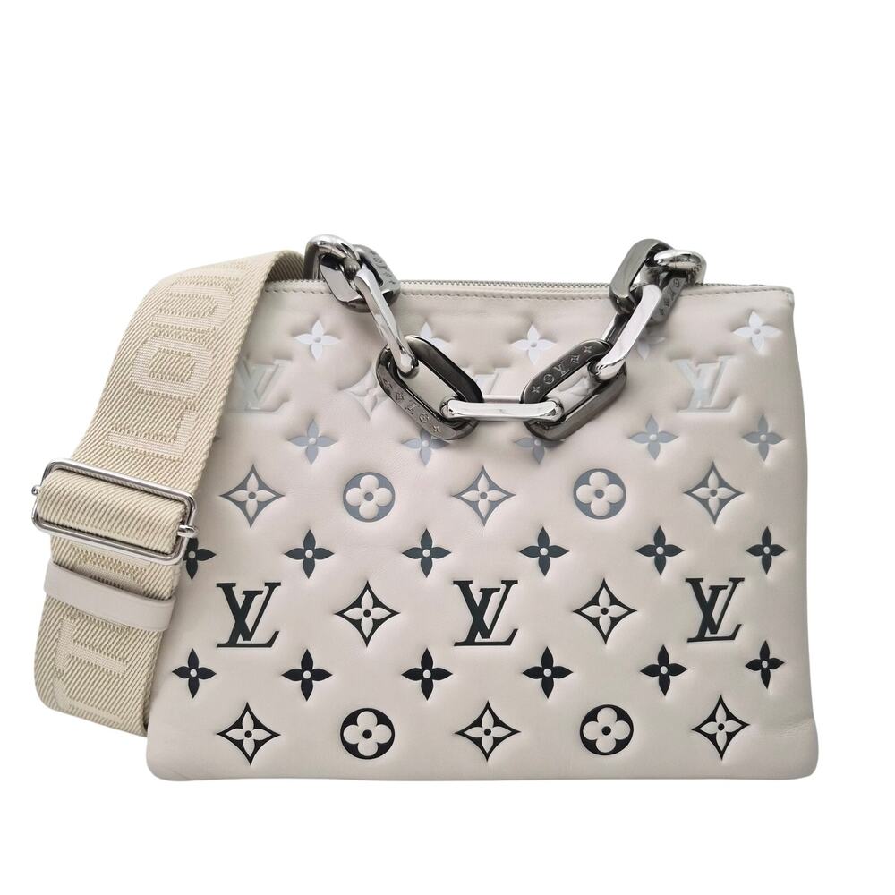 Louis Vuitton Coussin PM Limited Edition Ski Collection Cream Gray